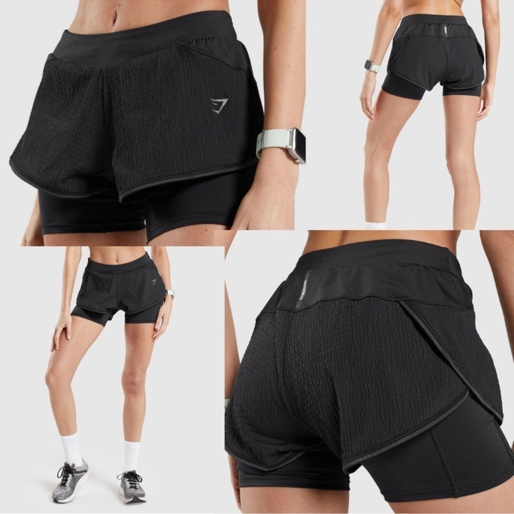 Gymshark Speed 2 in 1 Shorts Training Running Black Women’s  XXL